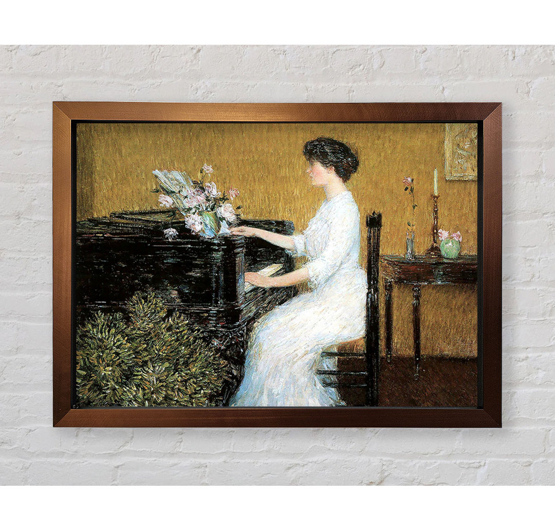 At The Piano von Childe Hassam - Einzelne Bilderrahmen Kunstdrucke