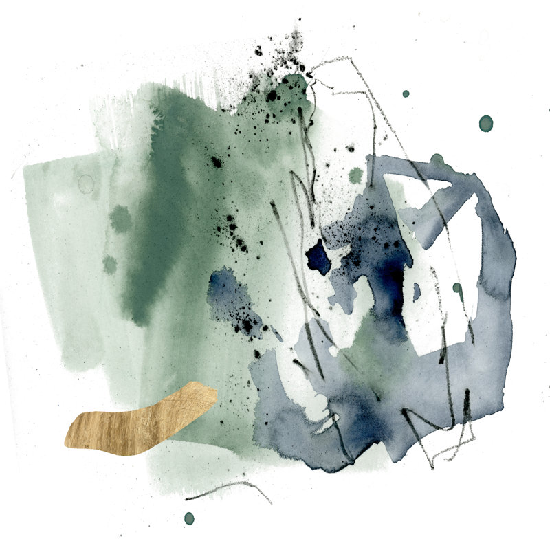 Green Splash Abstract III by Jennifer Paxton Parker - Wrapped Canvas Print, 51cm H x 51cm W x 3.8cm D