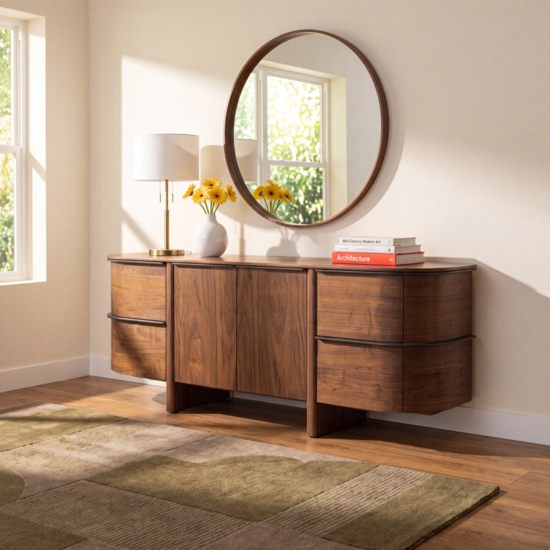 Kasdan Sideboard-Dark Brown Walnut Veneer
