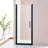 Pivot Single Swing Shower Door, Aluminium Alloy In Matte Black, 1/4" (6Mm) Thick SGCC Tempered Clear Glass.
