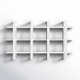 Matte White Solid Wood Floating Shelf with Adjusta 2 Piece Solid Wood Floating Shelf