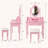 Vanity Desk Set with 360° Rotating Mirror and 4 Drawers-85722888