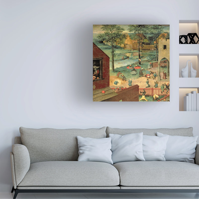 Art sur toile, enfants de 1560, Peter The Elder Bruegel, H 14 po x l 14 po