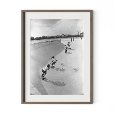 Skateboarding In A Drained Pool II Print by Barbara Alper