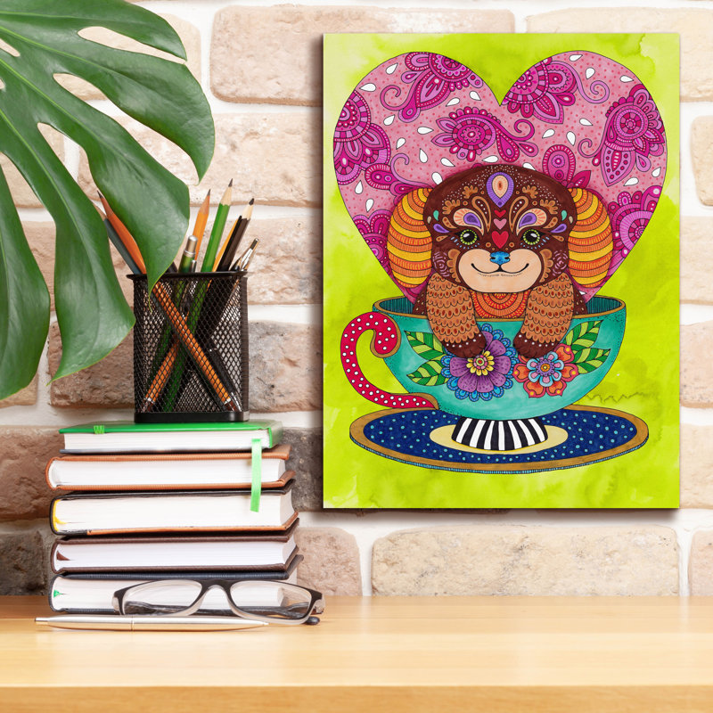 «Irresistible Animals 29» par Hello Angel, art mural sur toile, H 16 po x l 12 po x P 0,75 po