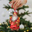 Wooden Ornaments Set 7.5'' Handmade Wood People Shatterproof Holiday Shaped Ornament