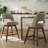 Bisto  Modern Faux Leather Swivel Bar Stool with Cutout Backrest-466326318-466326313