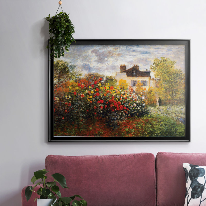 "Argenteuil", reproduction d'art encadrée sur toile par Claude Monet, H 14 po x l 20 po x P 1,5 po, Noir