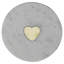 Plateau de service en marbre Heart Inlay