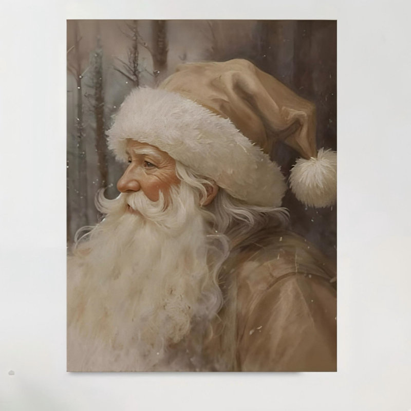 «Winter Snowy Xmas», art mural sur toile sans cadre 16 po x 20 po