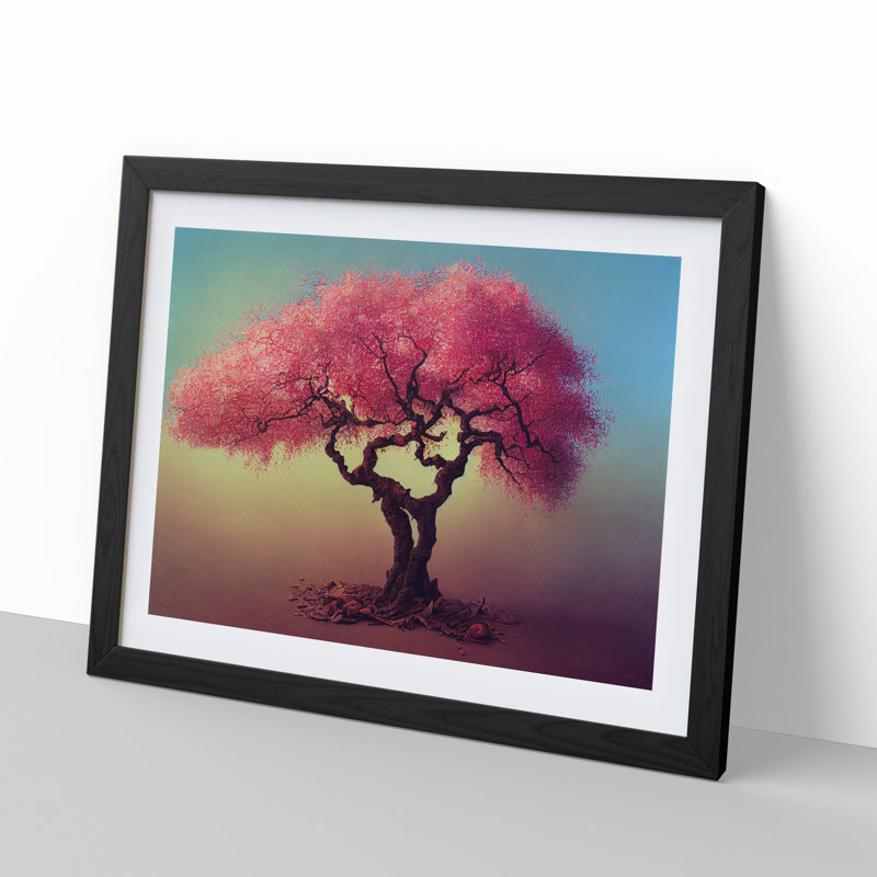 Excellent Blossom Tree - Framed Print, Black, 34cm H x 46cm W x 2cm D