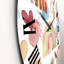 Multicolore arc-en-ciel, nuages et cœurs - horloge murale pour enfants-60187613