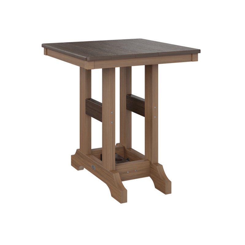 Garden Classic Outdoor Square Dining Table, Antique Mahogany, Brazilian Walnut
