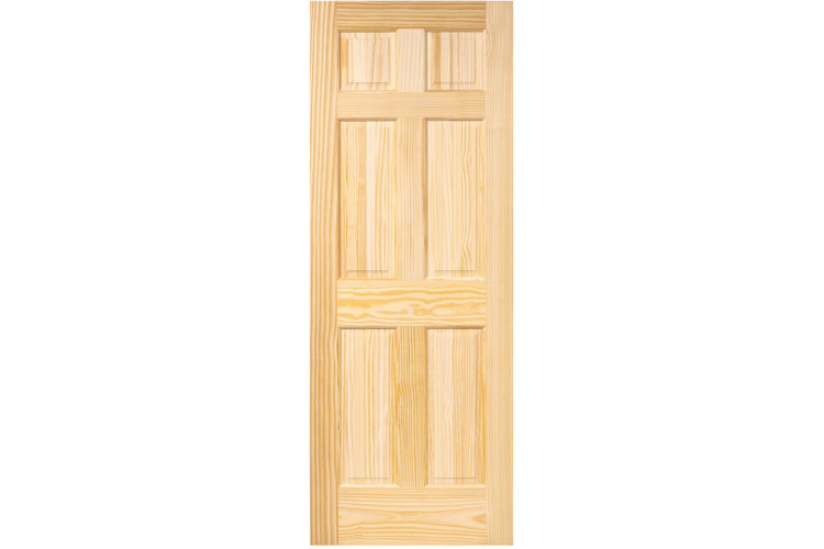 Paneled Solid Wood Unfinished Colonial Standard Door