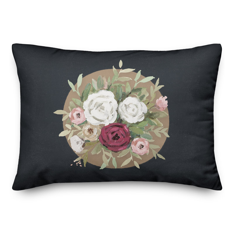 Coussin Florals On, H 14 po x l 20 po, Rectangle