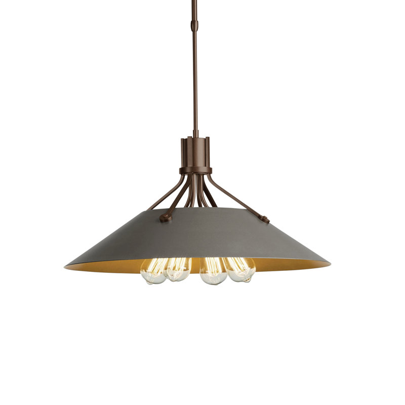 Henry 4 - Light Single Cone Pendant, Natural Iron, Oil Rubbed Bronze