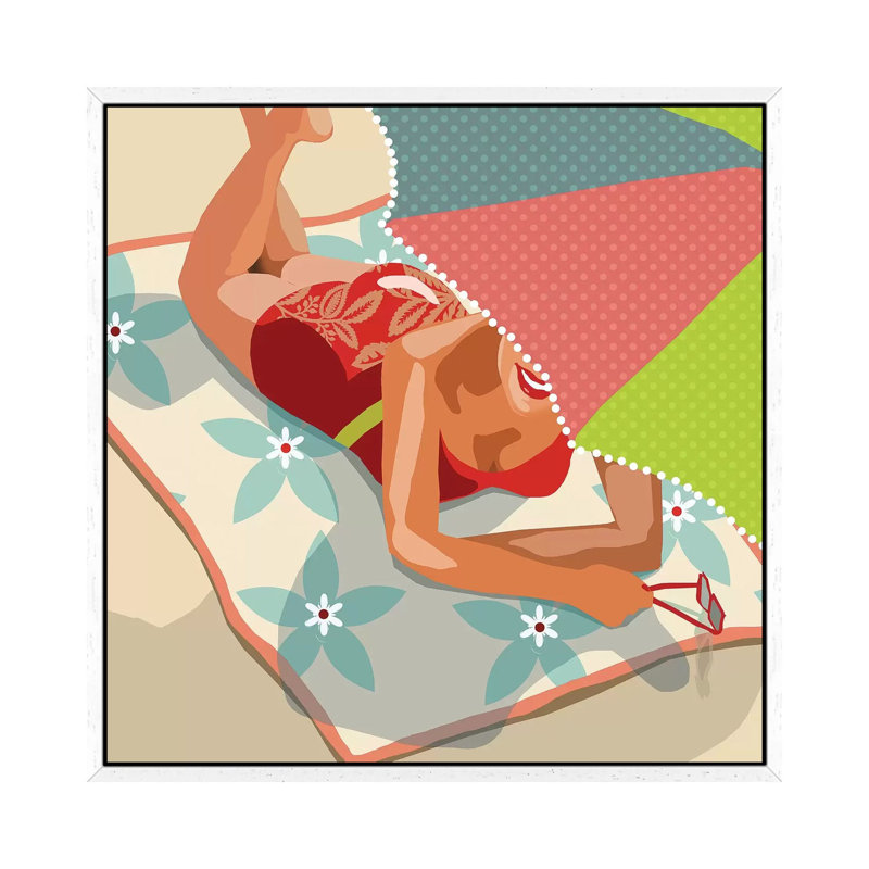 Beach Beauty II 1 Piece Painting on Canvas, 45.72 cm H x 45.72 cm W, White Framed