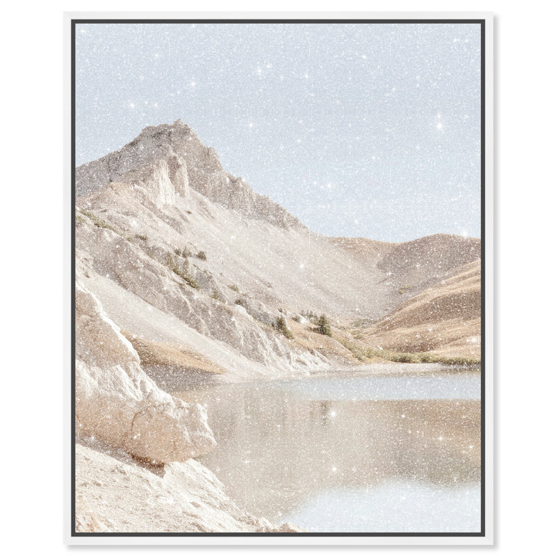 Deserted Pearl Peaks I Canvas Landscape & Nature Print by Oliver Gal, Black Frame, 16 x 20, 17"H x 21"W, White Floater Frame