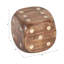 Boîte de rangement en bois de manguier et laiton en forme de dés pour bureau à domicile ou salon, ensemble de 5 à 4 po