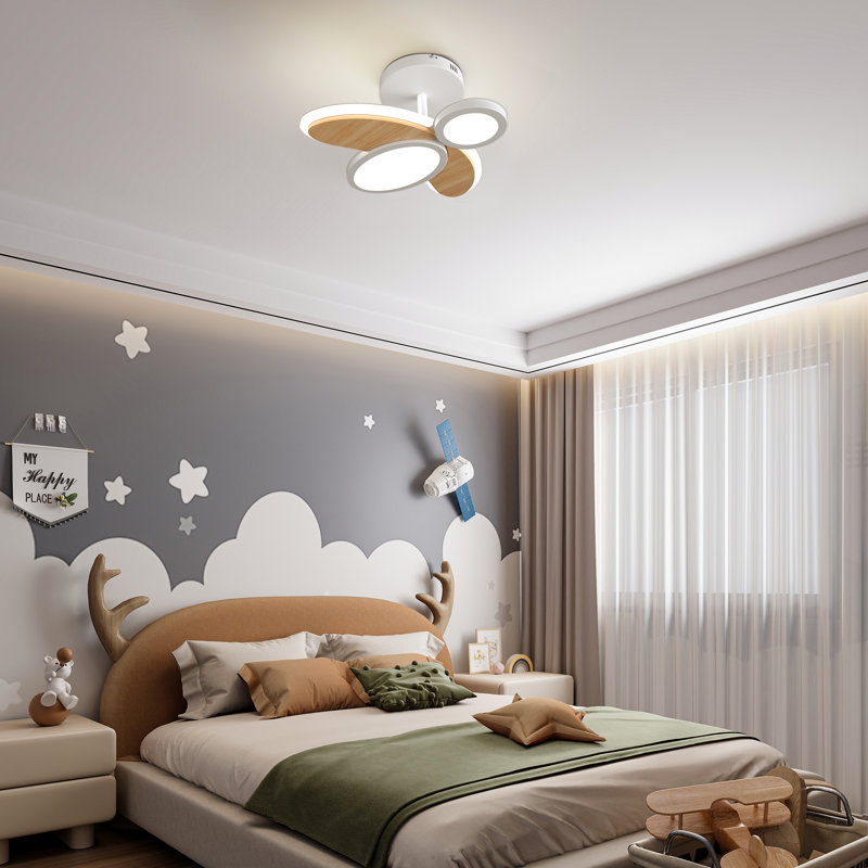 Hetvik 16.9" LED Flush Mount Ceiling Light Kit Included for Kids Room