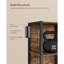 175.6cm H x 40cm W Metal Bookcase