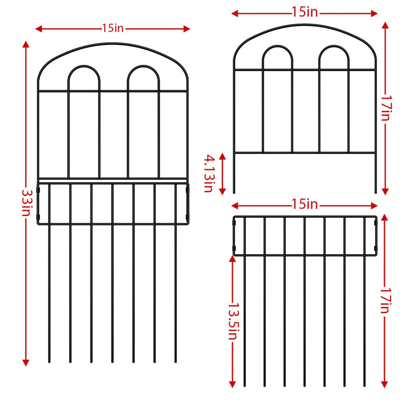 Barrière pour animaux en métal antirouille pour chien H 33 po x l 15 po