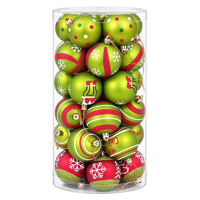 Christmas Ball Set Plastic Christmas Ball Ornaments