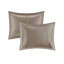 Ensemble de literie charmeuse 7 pièces Taupe-128921279