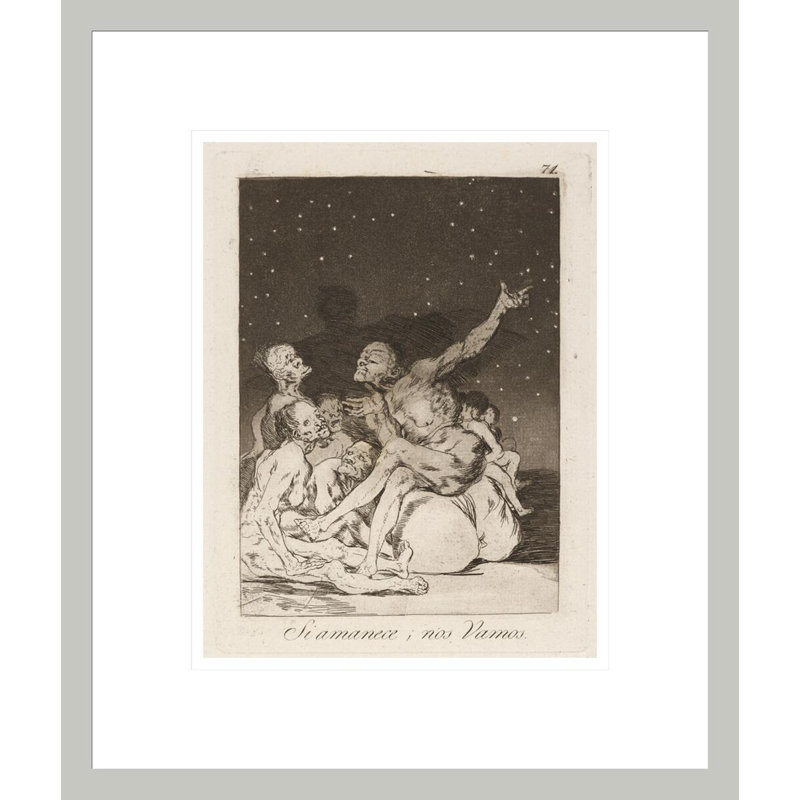 Si amanece; nos Vamos. (When day breaks we will be off.) by Francisco de Goya -Framed Giclee Print, 16.22" H x 13.75" W
