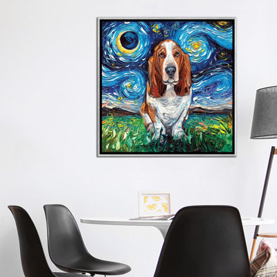 " Basset Hound Night " by Aja Trier