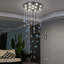 Grand lustre en cristal avec escalier avec 32 ampoules DEL Drianna W32X100