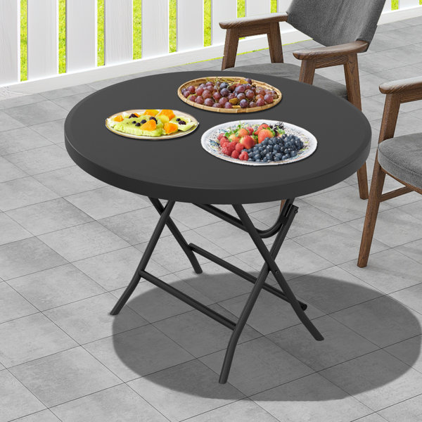 17 Stories 80 cm Garden Table, Round Folding Table | Wayfair.co.uk