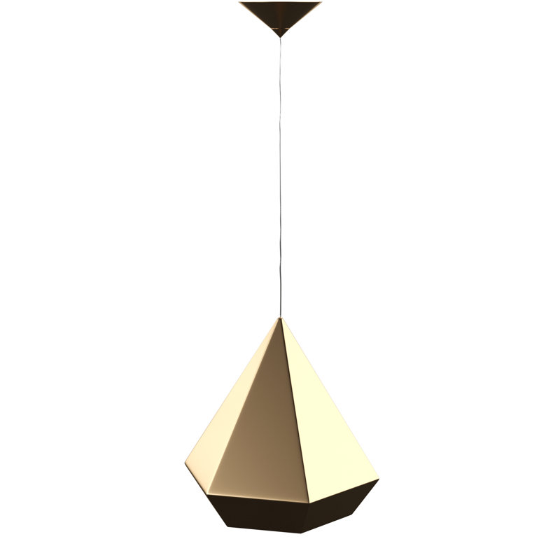1 - Light Single Pendant, Gold