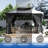 12 pi. L 10 pi. Pavillon de jardin double en acier galvanisé