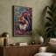 Squirrel Among Flowers Boho - Wrapped Canvas-1512833570-1512833571