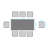 8 - Person Patio Dining Set with Rectangular Table