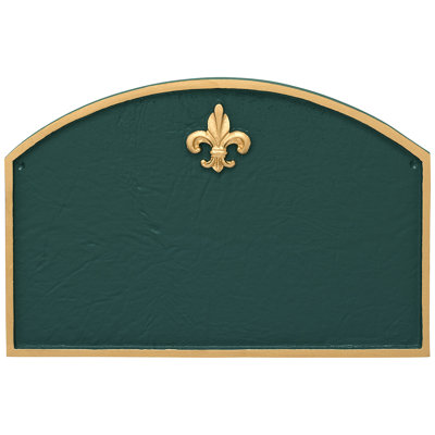 Plaque d’adresse murale sur 1 ligne fleur de lis