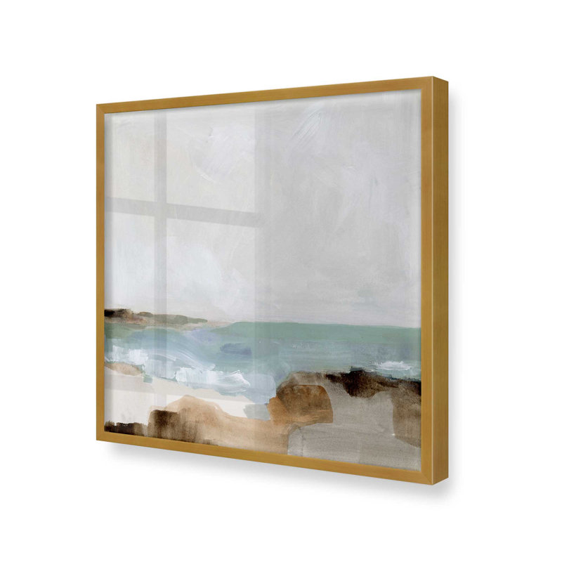 «Gentle Tides and Sky I», reproduction sur toile, H 13,75 po x l 13,75 po, Doré