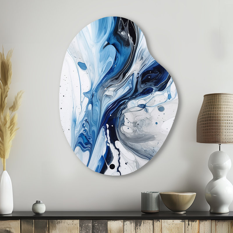 Chryel - art mural abstrait asymétrique en métal, reproduction d'art moderne de forme irrégulière, H 38 po x l 28 po