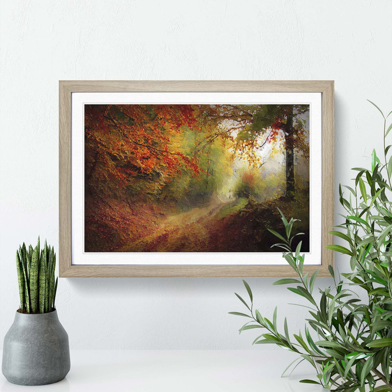 Autumn Forest - Framed Print, Oak Framed, 33cm H x 45cm W x 2cm D