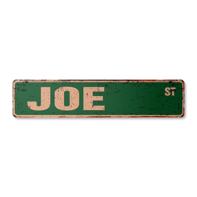 Plaque de rue Joe en plastique robuste 6 po x 24 po, H 6 po x l 24 po x P 0,1 po