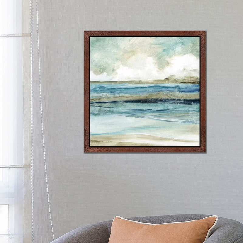 Soft Surf II by Carol Robinson - Print on Canvas, 45.72 cm H x 45.72 cm W, Brown Framed