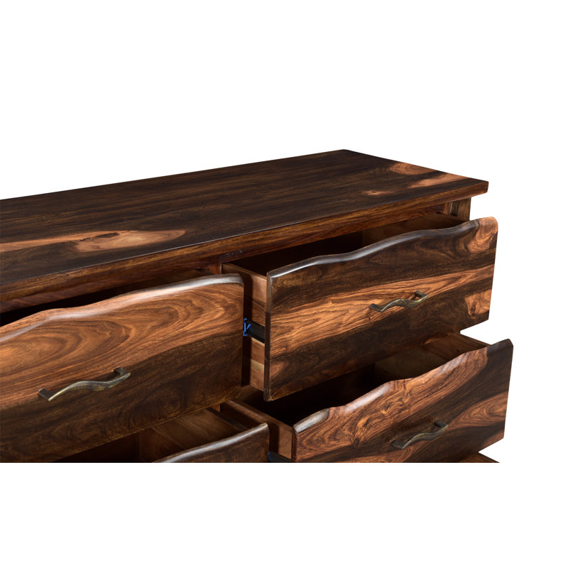 Commode double 6 tiroirs Chaliyah, Walnut