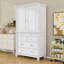 Grand garde-manger autoportant avec tablettes réglables, 6 tablettes de porte et 5 tiroirs-2102232463