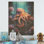 Popup Octupus Impression I - Octopus / calmar, art sur bois de pin naturel
