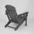 Folding HDPE Adirondack Chair with Dual Cup Holder Wood Texture-1020109653