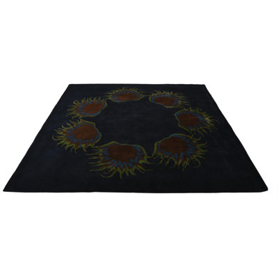 8 Ft Square Pharris Navy Blue Rug