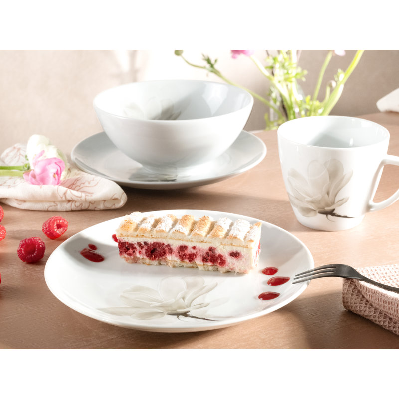 Home 16 Piece Porcelain China Dinnerware Set - Service for 4