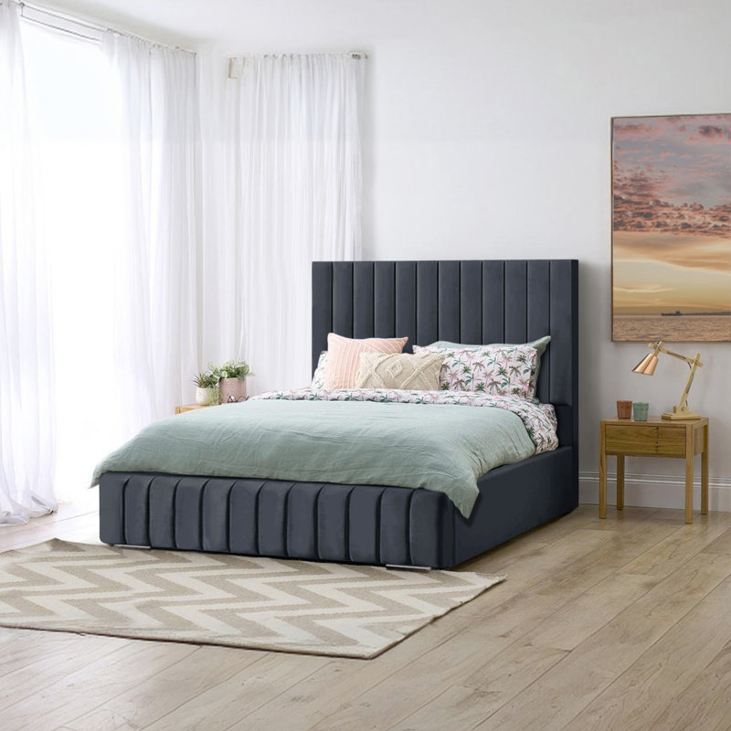 Akarsh Upholstered Bed, Double (4'6), Steel