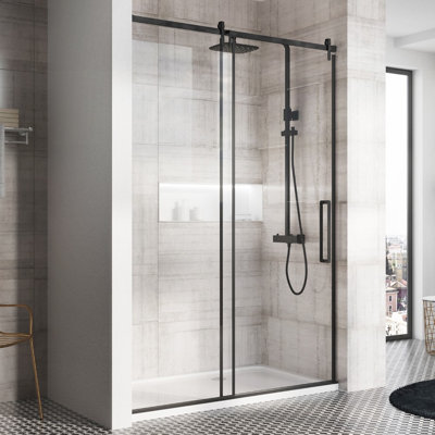 Single Added Semi-Frameless Shower Door with Clear Glass